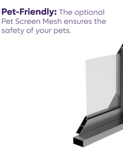 Mosquitera Para Puertas - para mascotas - se abre hacia afuera