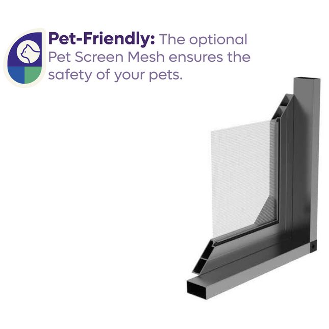 Mosquitera Para Puertas - para mascotas - se abre hacia afuera