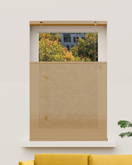 Cortina Plisada Panal Celular - A medida - Traslucidas - Marrón