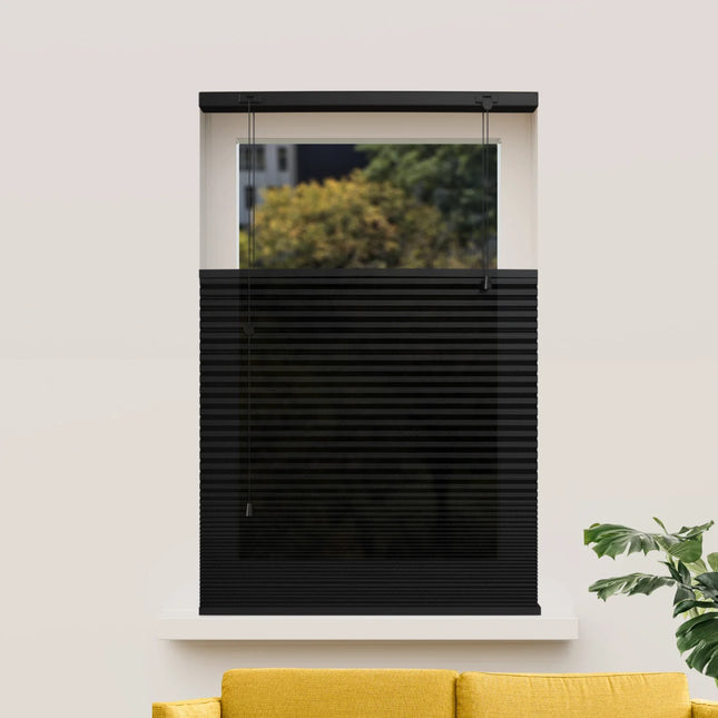 Cortina Plisada Panal Celular - A medida - Traslucidas - Negro