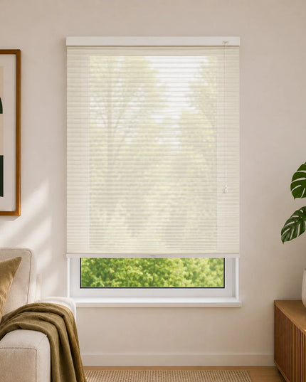 Cortinas Plisadas Térmicas y Opacas con Cordón - Crema