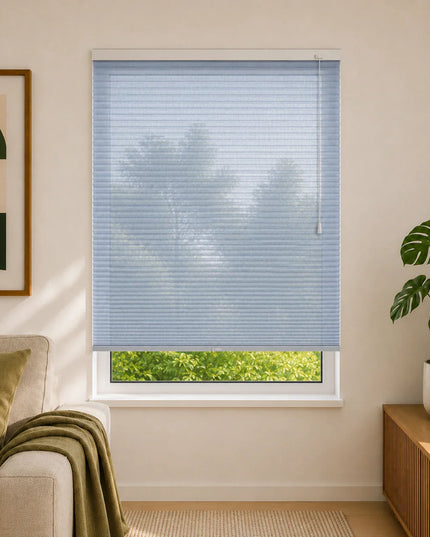 Cortinas Plisadas Térmicas y Opacas con Cordón - Azul Turquesa