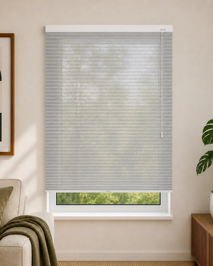 Cortinas Plisadas Térmicas y Opacas con Cordón - Gris claro