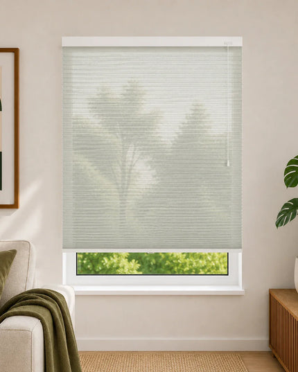 Cortinas Plisadas Térmicas y Opacas con Cordón - Verde oliva