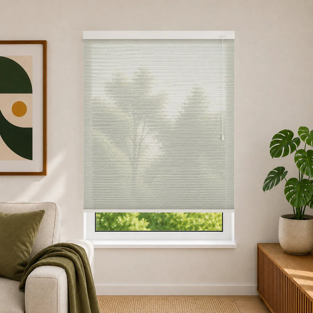 Cortinas Plisadas Térmicas y Opacas con Cordón - Verde oliva