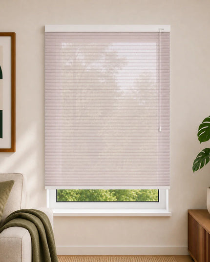 Cortinas Plisadas Térmicas y Opacas con Cordón - Rose Taupe
