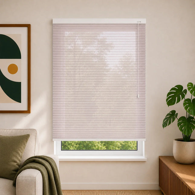 Cortinas Plisadas Térmicas y Opacas con Cordón - Rose Taupe