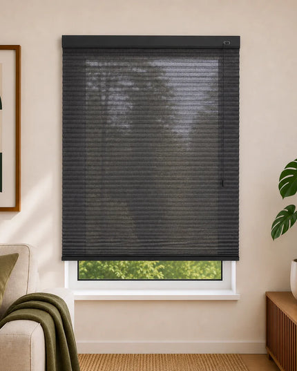 Cortinas Plisadas Térmicas y Opacas con Cordón - Antracita