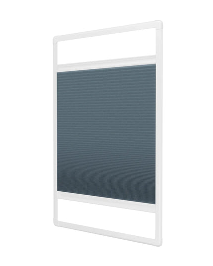 Cortinas Plisadas Sin Taladrar - Oscuridad Total Opacas - Adhesivo magnético - Azul