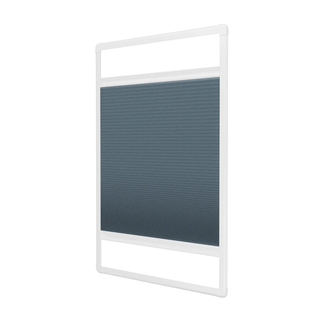 Cortinas Plisadas Sin Taladrar - Oscuridad Total Opacas - Adhesivo magnético - Azul