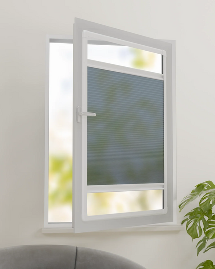 Cortinas Plisadas Sin Taladrar - Translúcido - Adhesivo magnético - Azul