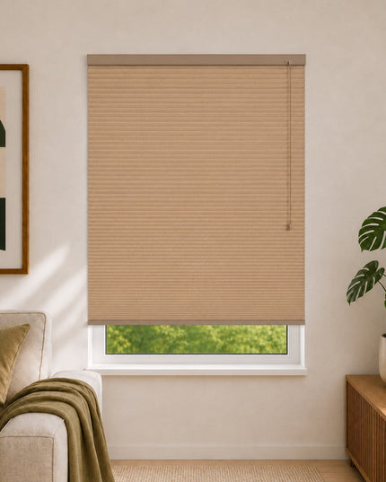 Cortinas Plisadas Térmicas y Opacas con Cordón - Marron