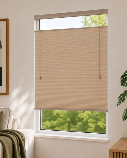 Cortinas Plisadas Térmicas y Opacas con Cordón - Marron