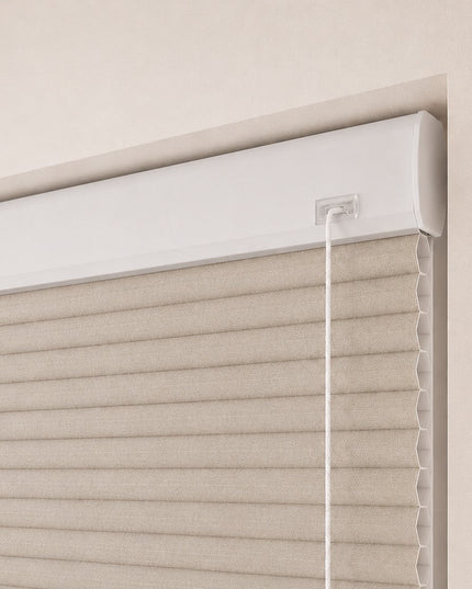 Cortinas Plisadas Térmicas y Opacas con Cordón - Beige
