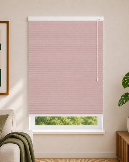 Cortinas Plisadas Térmicas y Opacas con Cordón - Rose Taupe