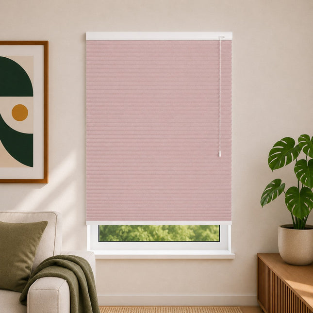 Cortinas Plisadas Térmicas y Opacas con Cordón - Rose Taupe