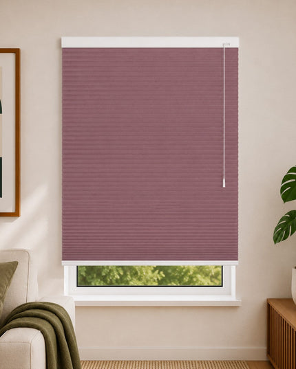 Cortinas Plisadas Térmicas y Opacas con Cordón - Rosa