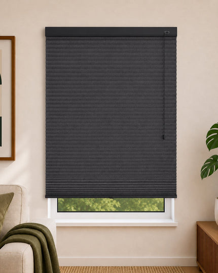 Cortinas Plisadas Térmicas y Opacas con Cordón - Antracita