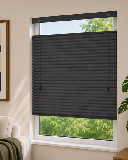 Cortinas Plisadas Térmicas y Opacas con Cordón - Antracita