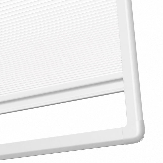 Cortinas Plisadas Sin Taladrar - Oscuridad Total Opacas - Adhesivo magnético - Blanco