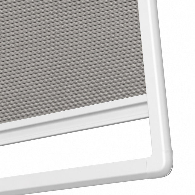 Cortinas Plisadas Sin Taladrar - Oscuridad Total Opacas - Adhesivo magnético - Gris