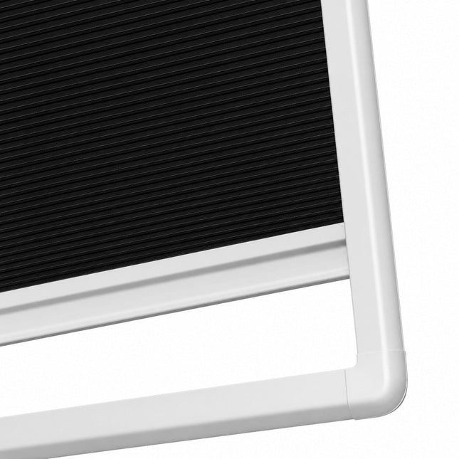 Cortinas Plisadas Sin Taladrar - Oscuridad Total Opacas - Adhesivo magnético - Negro